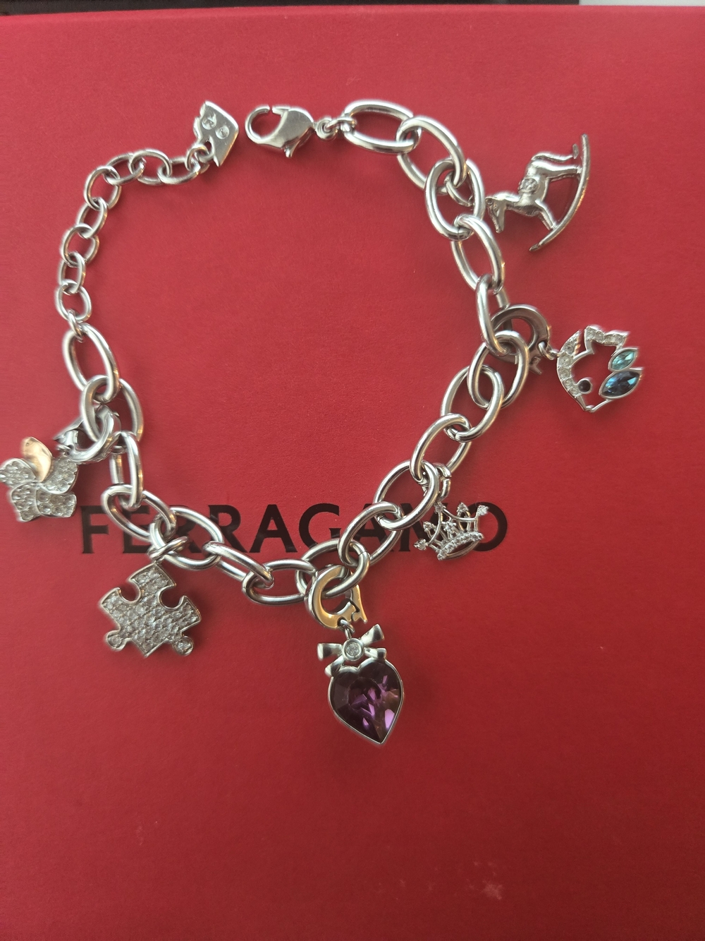 Swarovski Silver Charm Bracelet - Picture 2 of 3